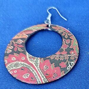 Vintage Paisley Round Statement Earrings